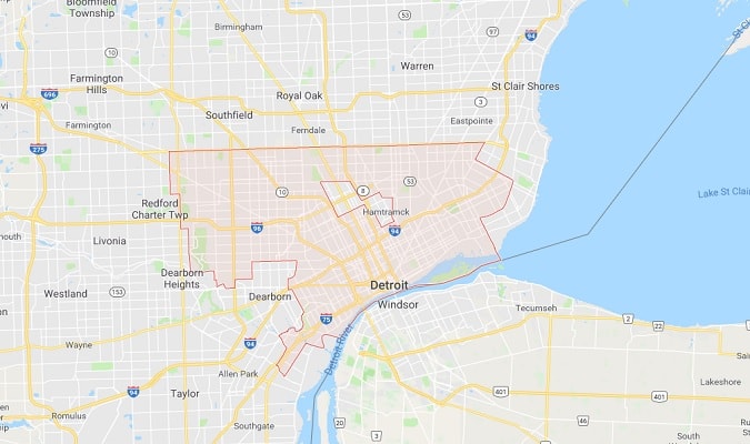 Mapa de Detroit