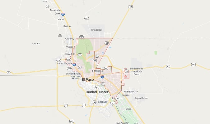 Mapa de El Paso
