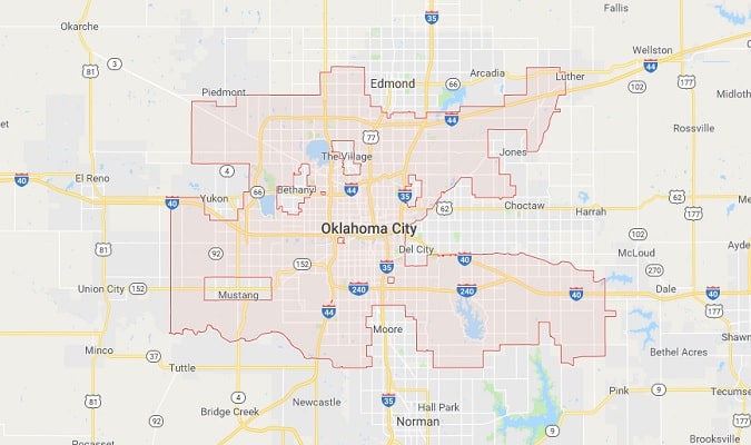 Mapa de Oklahoma City