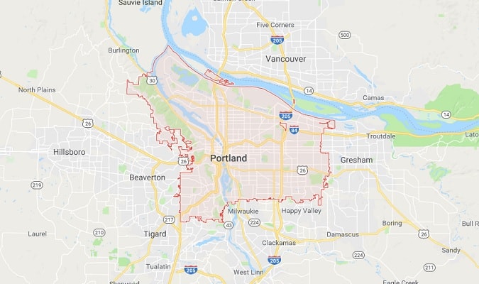 Mapa de Portland