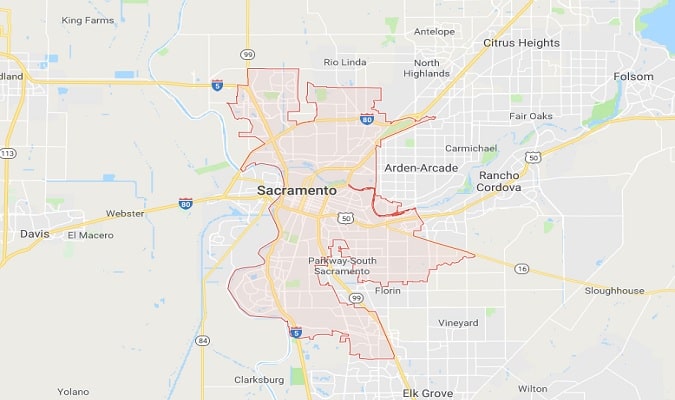 Mapa de Sacramento