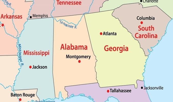 Alabama Mapa