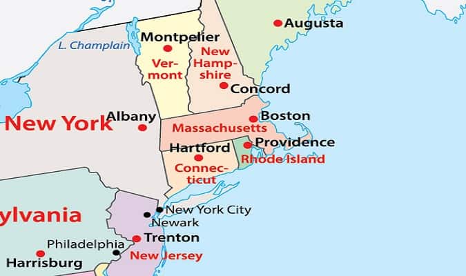 Connecticut Mapa