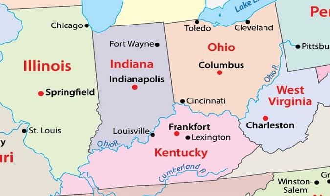 Indiana Mapa