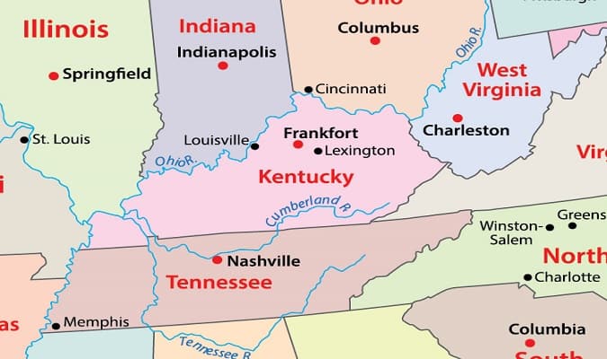 Kentucky Mapa