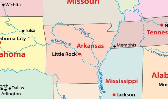 Arkansas Mapa