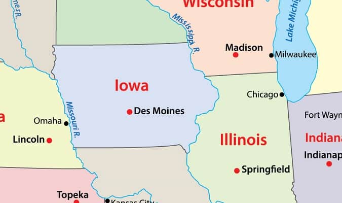 Iowa Mapa