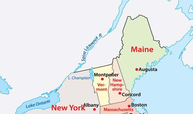 New Hampshire Mapa
