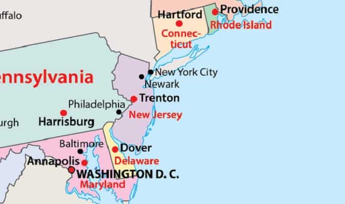 New Jersey Mapa