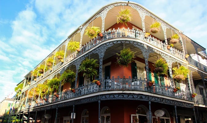Arquitetura do French Quarter Nova Orleans